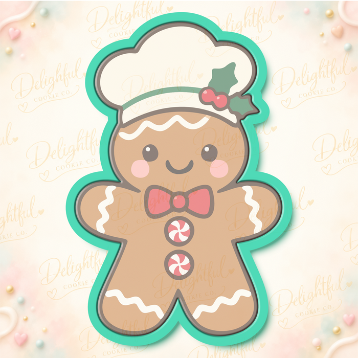 Gingerbread Chef Cookie Cutter by Delightful Cookie Co.