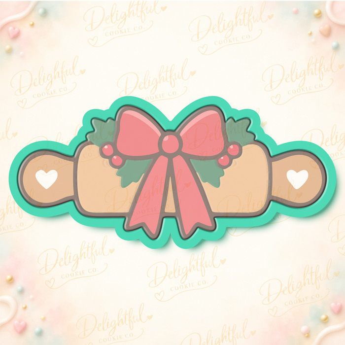 Christmas Rolling Pin Cookie Cutter by Delightful Cookie Co.